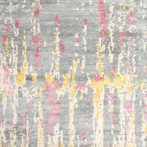 East Urban Home Abstract Beige/Gray/Pink Area Rug Wayfair